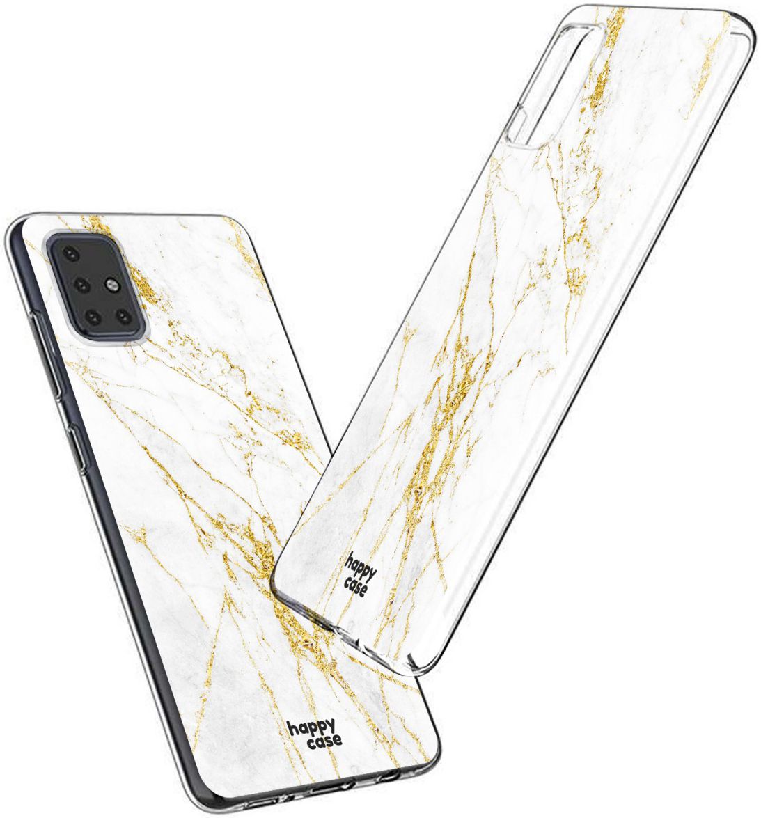 HappyCase Samsung Galaxy A51 Hoesje Flexibel TPU Wit Marmer Print afbeelding 7