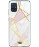 HappyCase Samsung Galaxy A51 Hoesje Flexibel TPU Roze Marmer Print