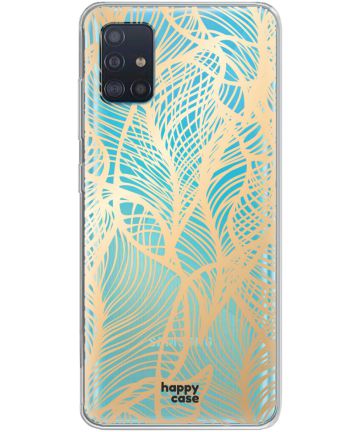 HappyCase Samsung Galaxy A51 Hoesje Flexibel TPU Golden Leaves Print Hoesjes