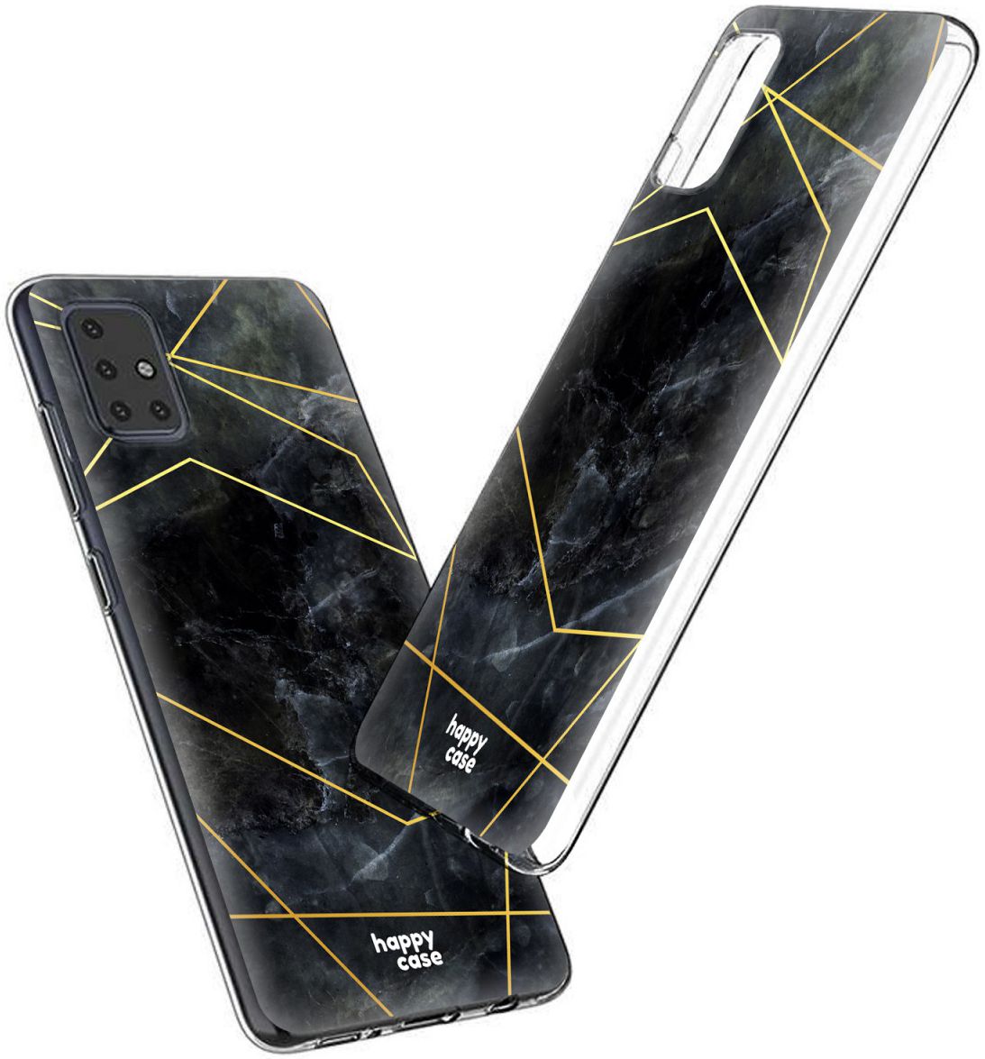 HappyCase Samsung Galaxy A51 Hoesje Flexibel TPU Zwart Marmer Print afbeelding 5