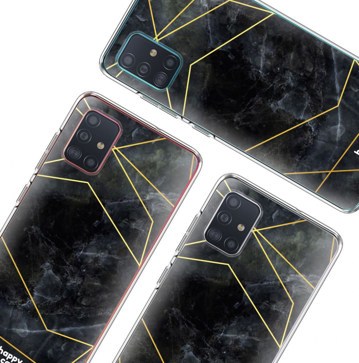 HappyCase Samsung Galaxy A51 Hoesje Flexibel TPU Zwart Marmer Print afbeelding 10