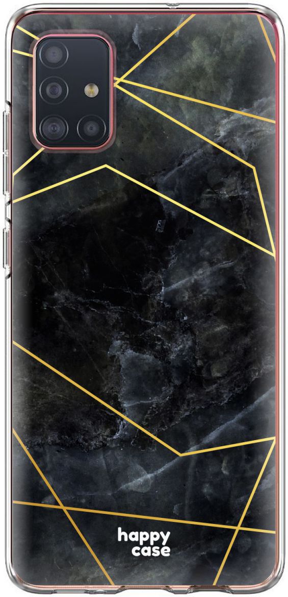 HappyCase Samsung Galaxy A51 Hoesje Flexibel TPU Zwart Marmer Print afbeelding 9