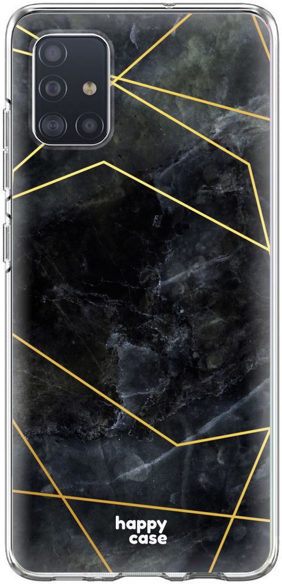 HappyCase Samsung Galaxy A51 Hoesje Flexibel TPU Zwart Marmer Print afbeelding 1