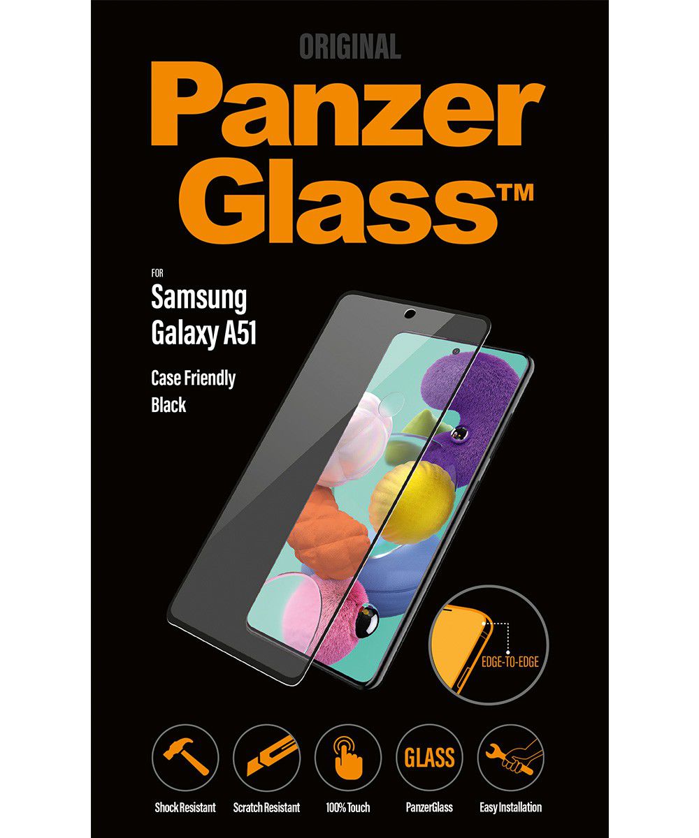 PanzerGlass Samsung Galaxy A51 Screenprotector Case Friendly Zwart afbeelding 1