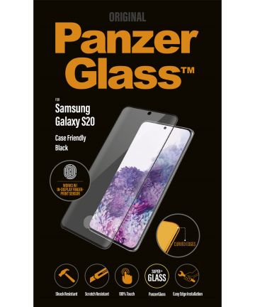 PanzerGlass Samsung Galaxy S20 Fingerprint Screenprotector Zwart Screen Protectors