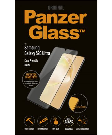 PanzerGlass Samsung S20 Ultra Screenprotector Case Friendly Zwart Screen Protectors