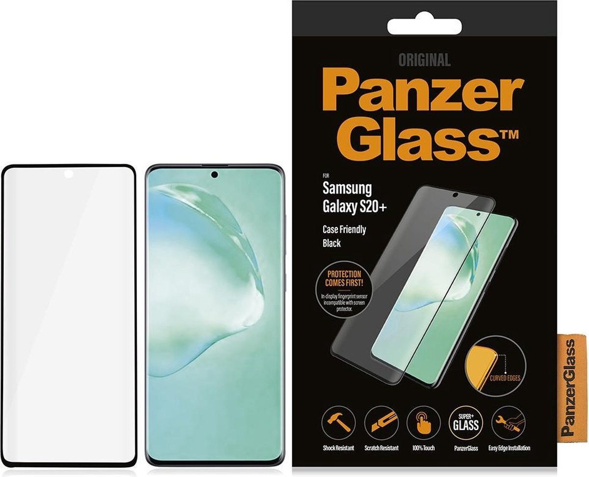 PanzerGlass Samsung S20 Plus Screenprotector Case Friendly Zwart afbeelding 4