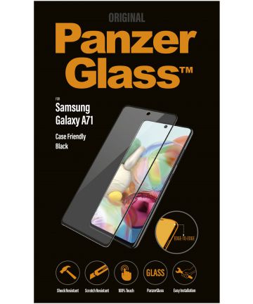 PanzerGlass Samsung Galaxy A71 Screenprotector Case Friendly Zwart Screen Protectors