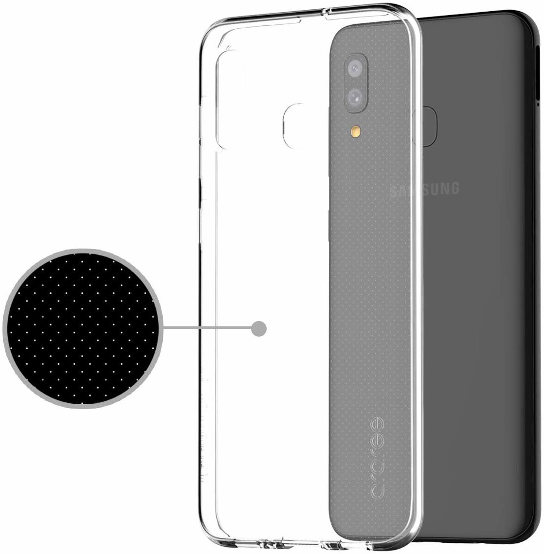 Origineel Samsung Galaxy M20 Hoesje Araree TPU Transparant / Zwart afbeelding 3