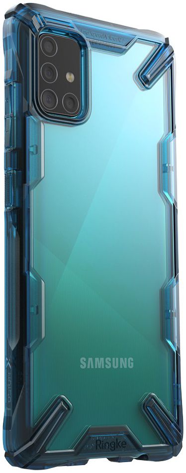 Ringke Fusion X Samsung Galaxy A51 Hoesje Transparant/Blauw afbeelding 2