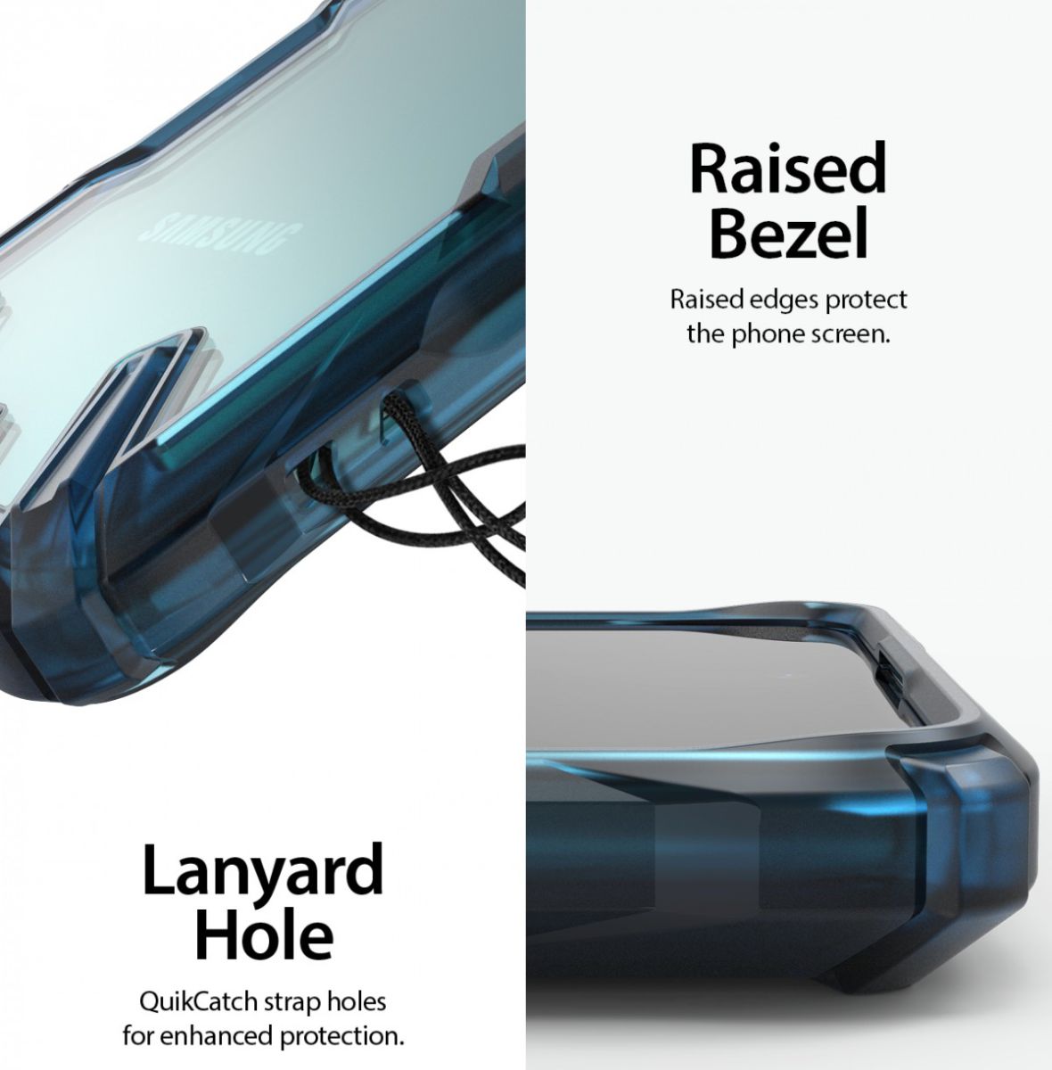 Ringke Fusion X Samsung Galaxy A51 Hoesje Transparant/Blauw afbeelding 4