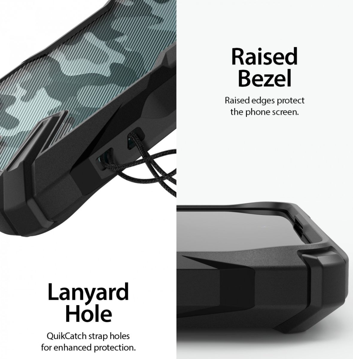 Ringke Fusion X Samsung Galaxy A51 Hoesje Camo Design Zwart afbeelding 6