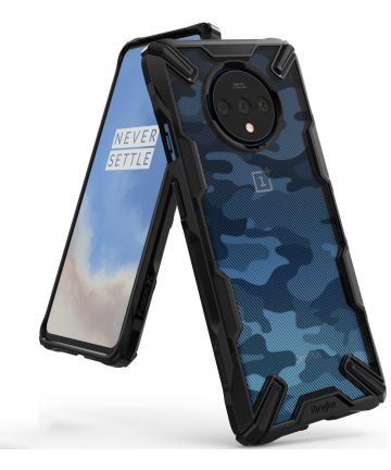 Ringke Fusion X OnePlus 7T Pro Hoesje Camo Zwart Hoesjes