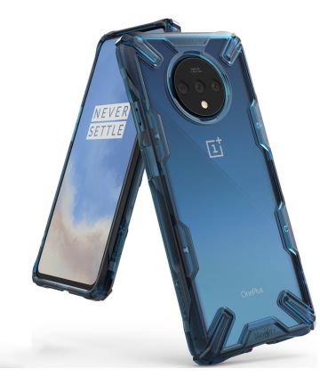 Ringke Fusion X OnePlus 7T Pro Hoesje Blauw Hoesjes