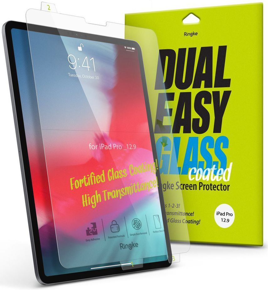 Ringke DualEasy Anti-Stof Screen Protector Apple iPad Pro 12.9 (2018) afbeelding 1