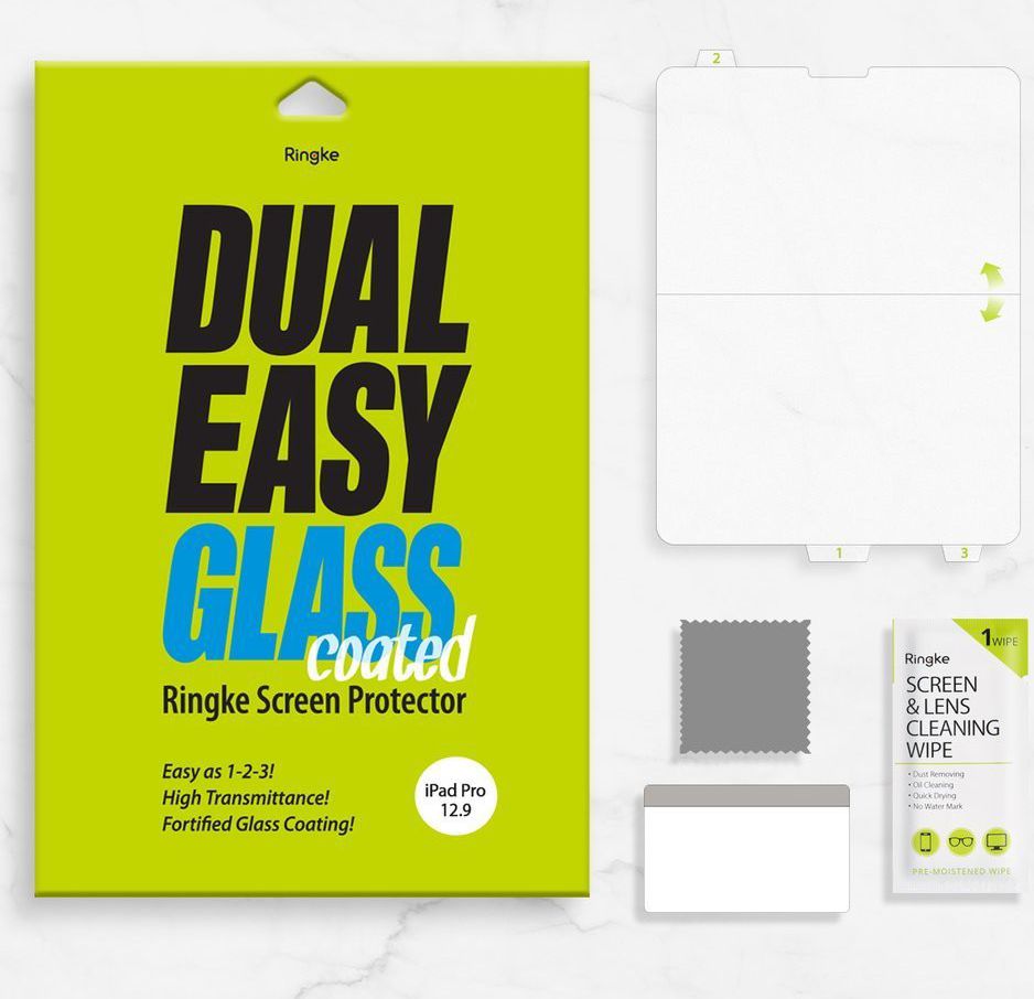 Ringke DualEasy Anti-Stof Screen Protector Apple iPad Pro 12.9 (2018) afbeelding 12
