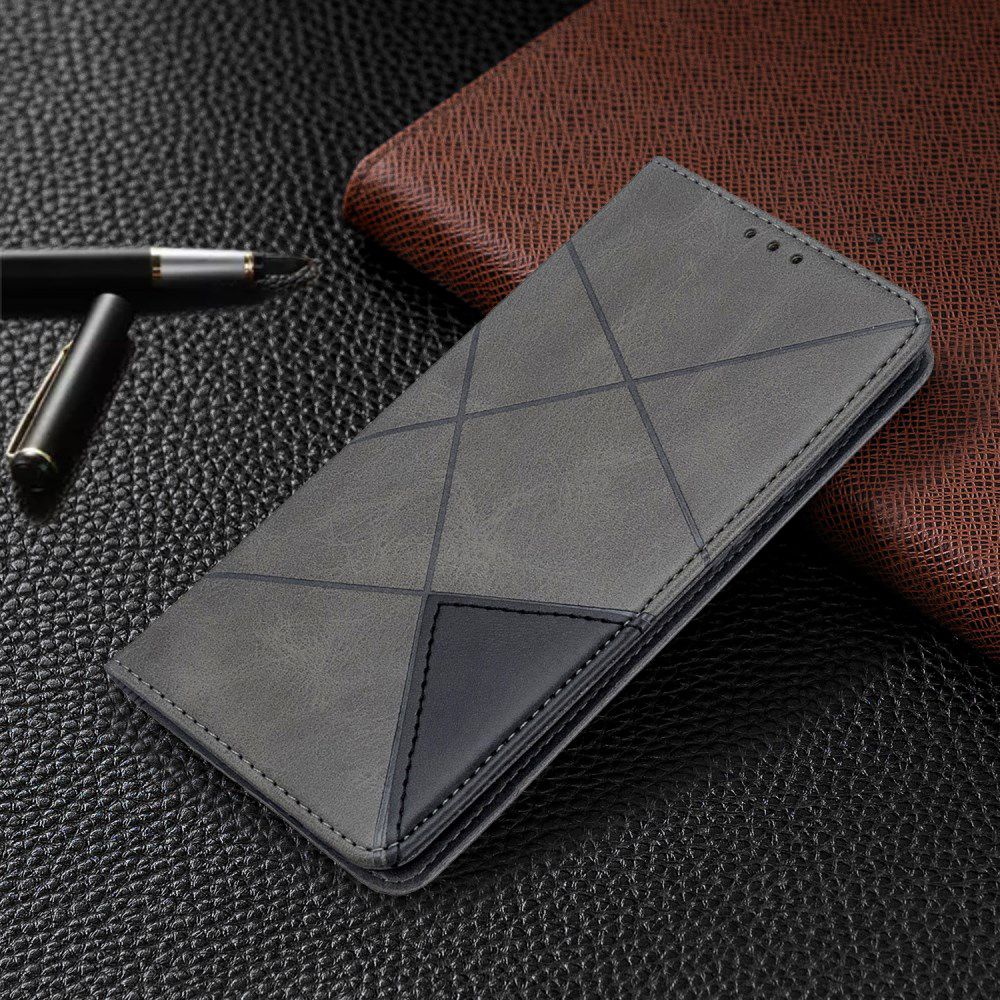 Samsung Galaxy S20 Hoesje Geometrie Wallet Book Case Voor Pasjes Grijs afbeelding 8