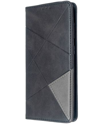 Samsung Galaxy S20 Hoesje Geometrie Wallet Book Case Voor Pasjes Zwart Hoesjes