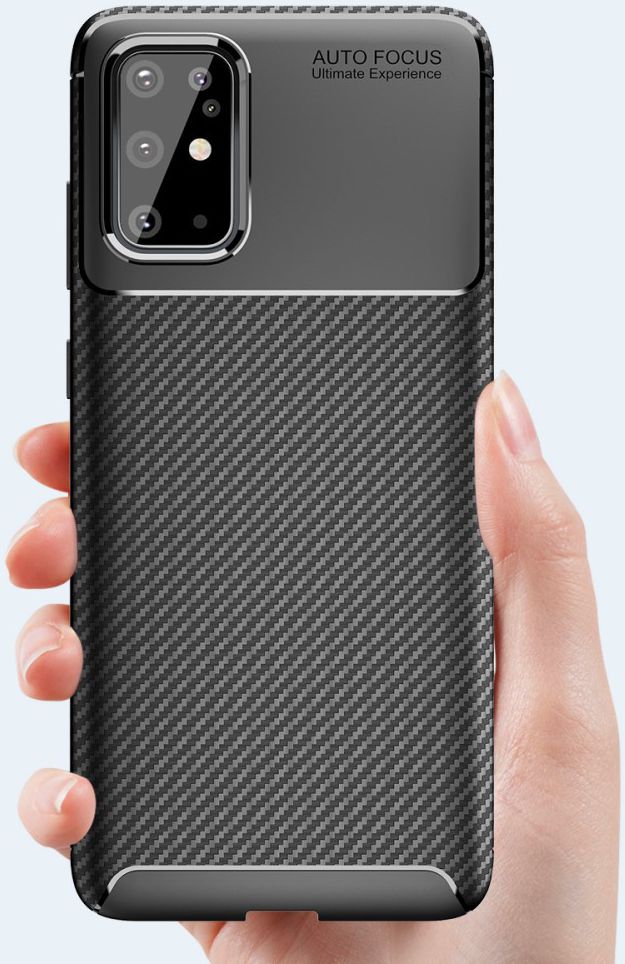 Samsung Galaxy S20 Plus Hoesje Geborsteld Carbon Blauw afbeelding 5