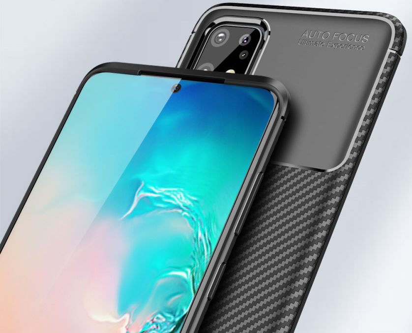 Samsung Galaxy S20 Plus Hoesje Geborsteld Carbon Blauw afbeelding 8
