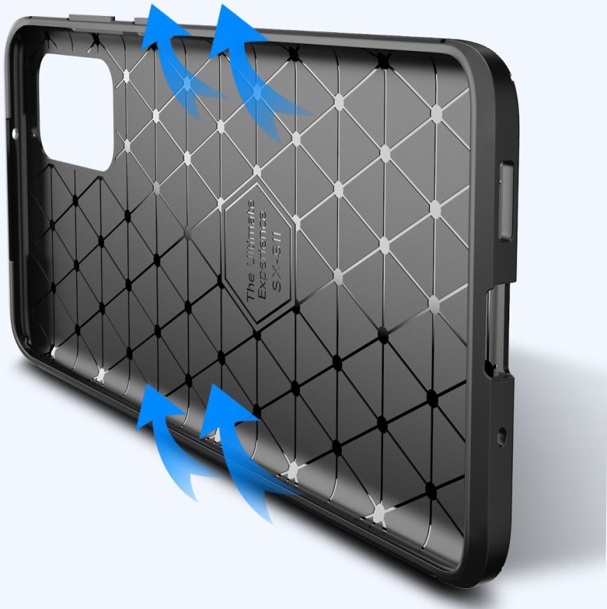 Samsung Galaxy S20 Plus Hoesje Geborsteld Carbon Blauw afbeelding 9