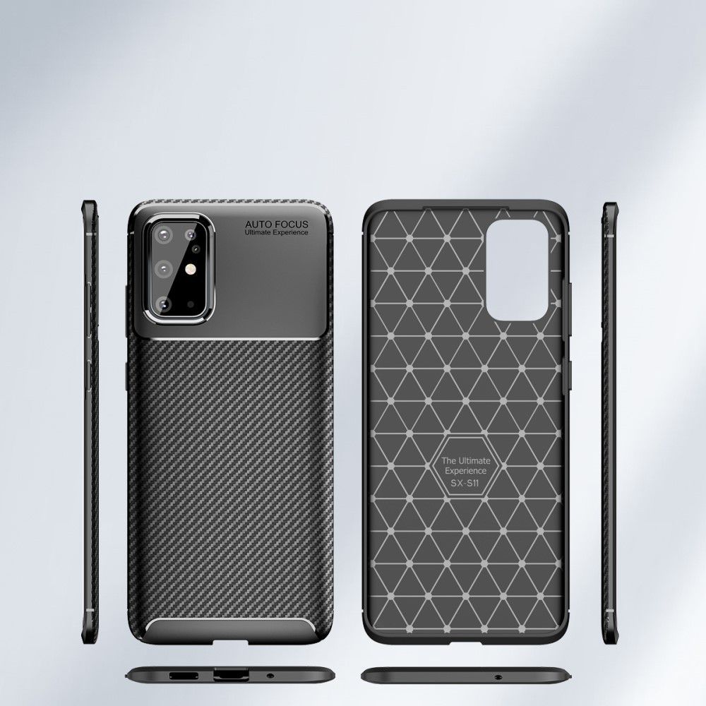 Samsung Galaxy S20 Plus Hoesje Geborsteld Carbon Blauw afbeelding 10