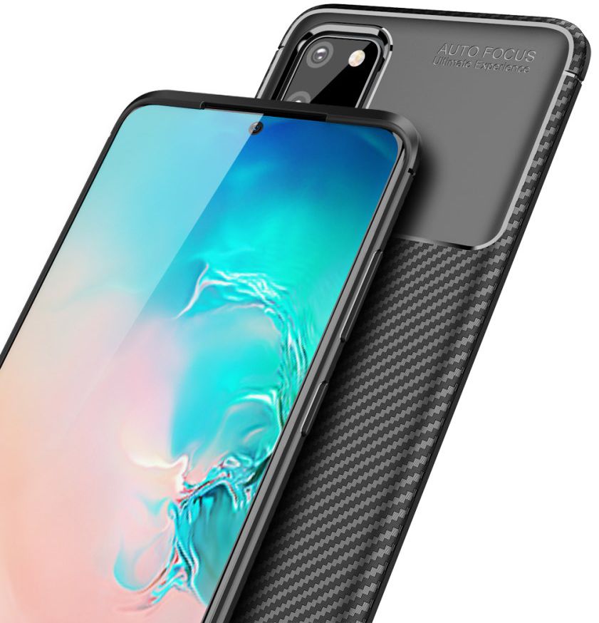 Samsung Galaxy S20 Hoesje Geborsteld Carbon Flexibele Back Cover Zwart afbeelding 8
