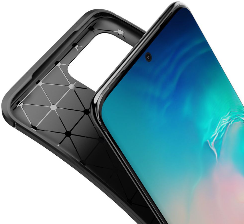 Samsung Galaxy S20 Ultra Hoesje Geborsteld Carbon Zwart afbeelding 5