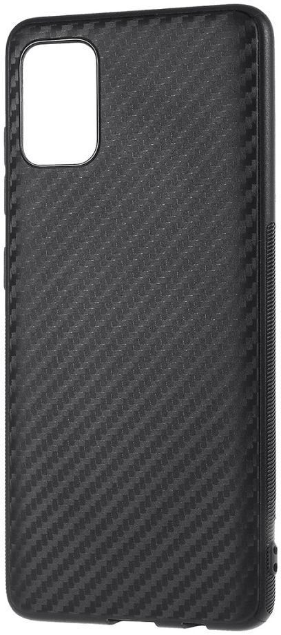 Samsung Galaxy A51 Hoesje TPU Carbon Design Zwart afbeelding 2
