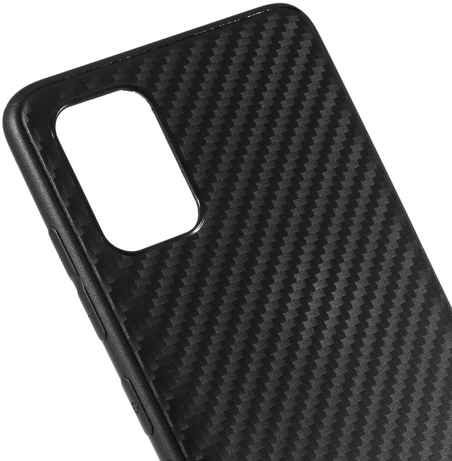 Samsung Galaxy A51 Hoesje TPU Carbon Design Zwart afbeelding 4