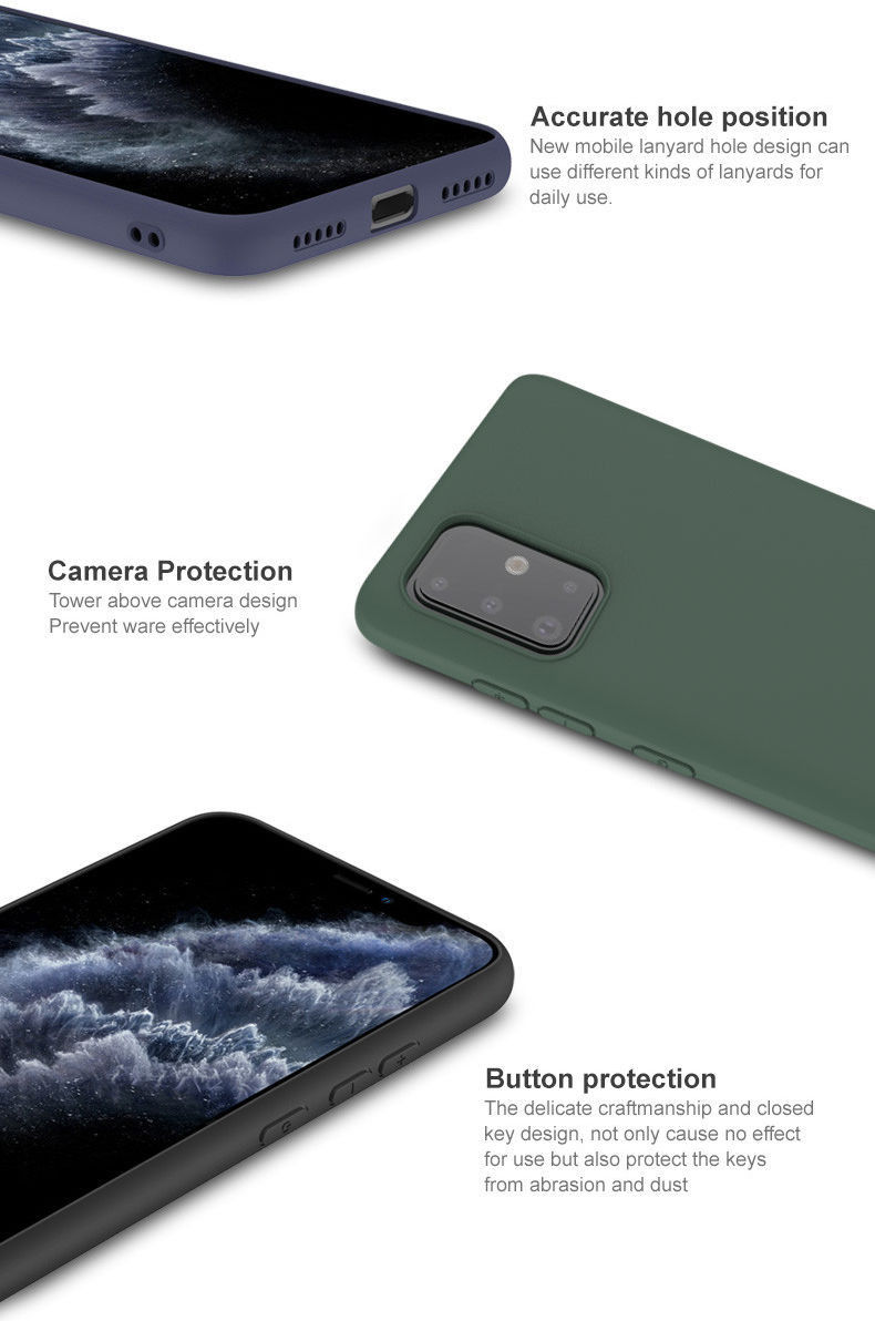 IMAK UC-1 Series Samsung Galaxy A71 Hoesje Matte TPU Blauw afbeelding 7