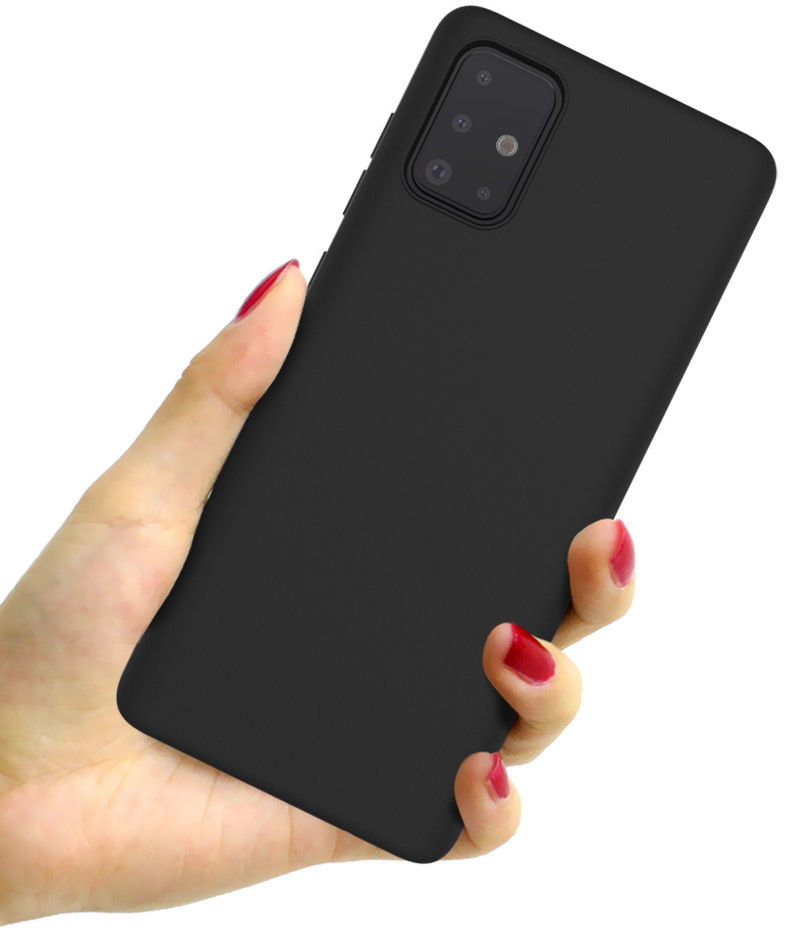 IMAK UC-1 Series Samsung Galaxy A51 Hoesje Matte TPU Zwart afbeelding 3