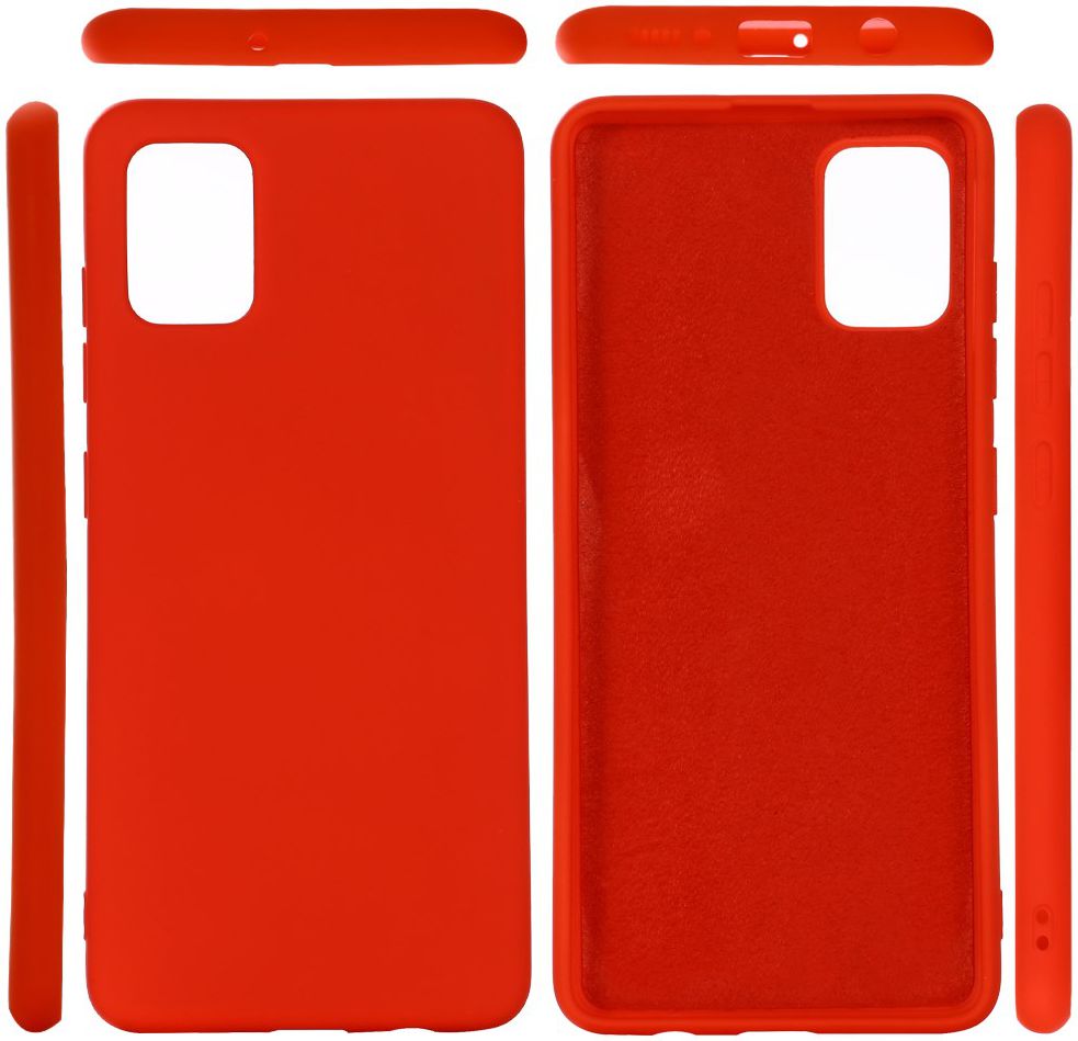 Samsung Galaxy A51 Hoesje Flexibel Siliconen Rood afbeelding 7