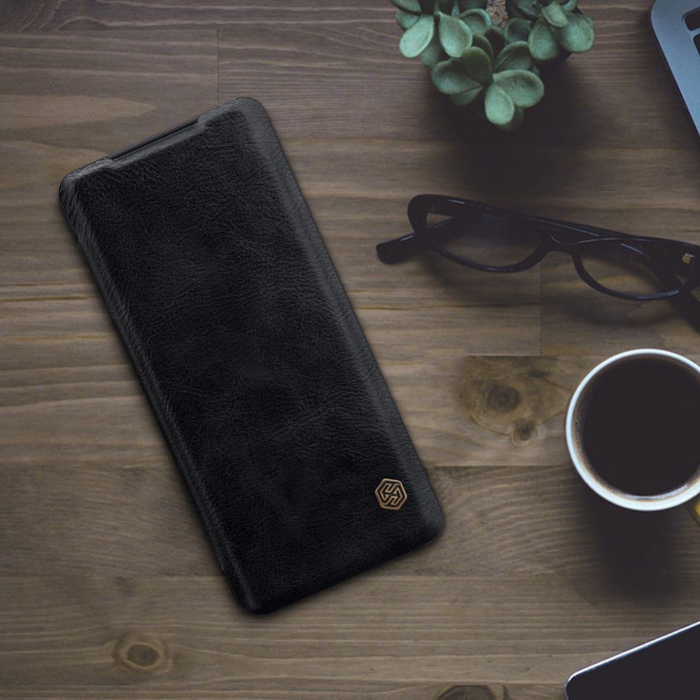 Nillkin Qin Series Book Samsung Galaxy S20 Plus Hoesje Leer Zwart afbeelding 3
