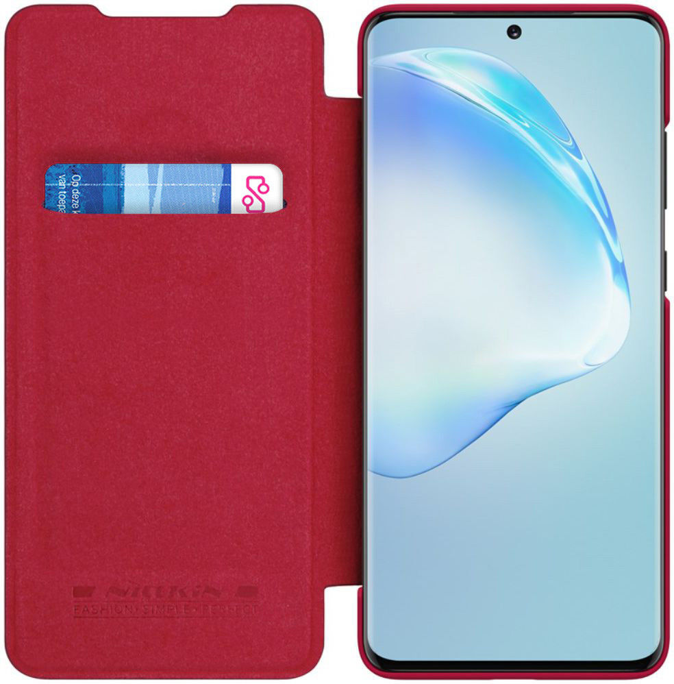 Nillkin Qin Series Book Samsung Galaxy S20 Plus Hoesje Leer Rood afbeelding 1