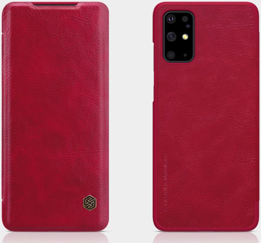 Nillkin Qin Series Book Samsung Galaxy S20 Plus Hoesje Leer Rood afbeelding 5