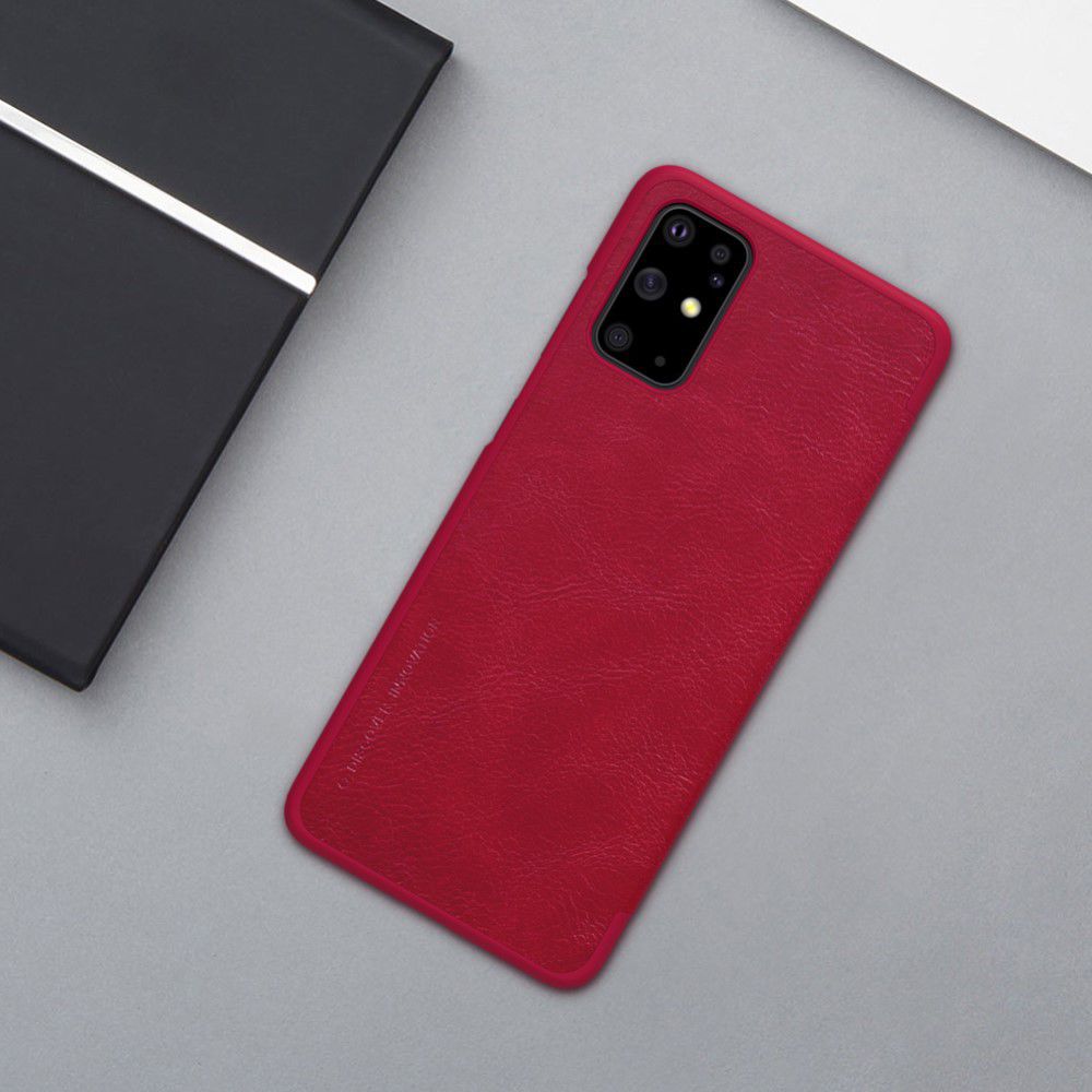 Nillkin Qin Series Book Samsung Galaxy S20 Plus Hoesje Leer Rood afbeelding 6