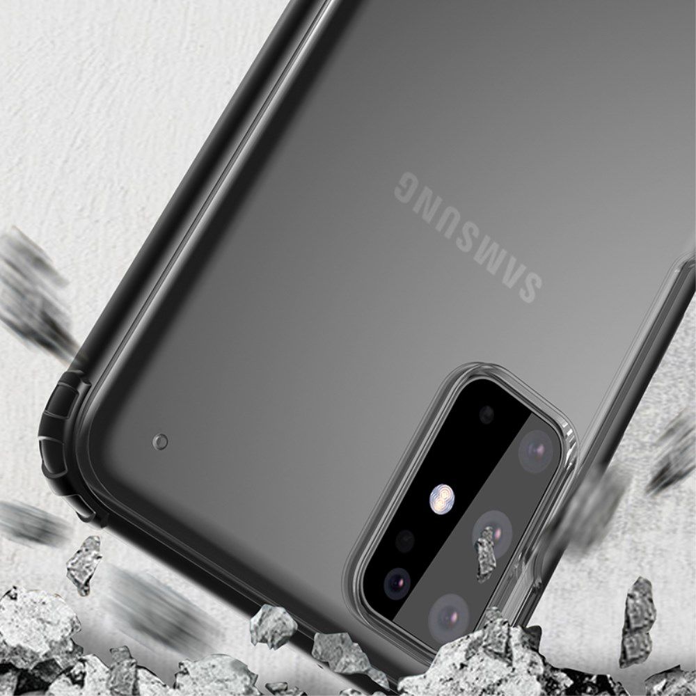 Samsung Galaxy S20 Plus Hoesje Slim Fit Hybride Transparant/Zwart afbeelding 3