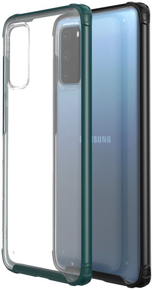 Samsung Galaxy S20 Plus Hoesje Slim Fit Hybride Transparant/Groen afbeelding 2