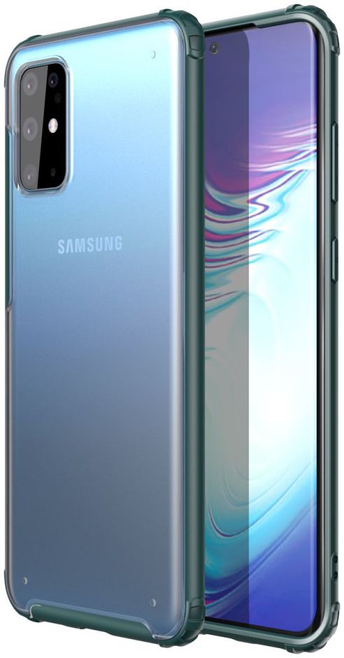 Samsung Galaxy S20 Plus Hoesje Slim Fit Hybride Transparant/Groen afbeelding 1