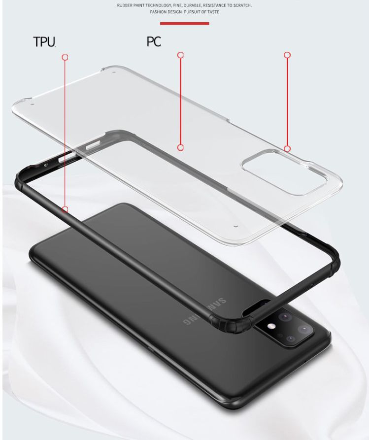 Samsung Galaxy S20 Plus Hoesje Slim Fit Hybride Transparant/Groen afbeelding 3