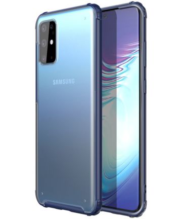 Samsung Galaxy S20 Plus Hoesje Slim Fit Hybride Transparant/Blauw Hoesjes