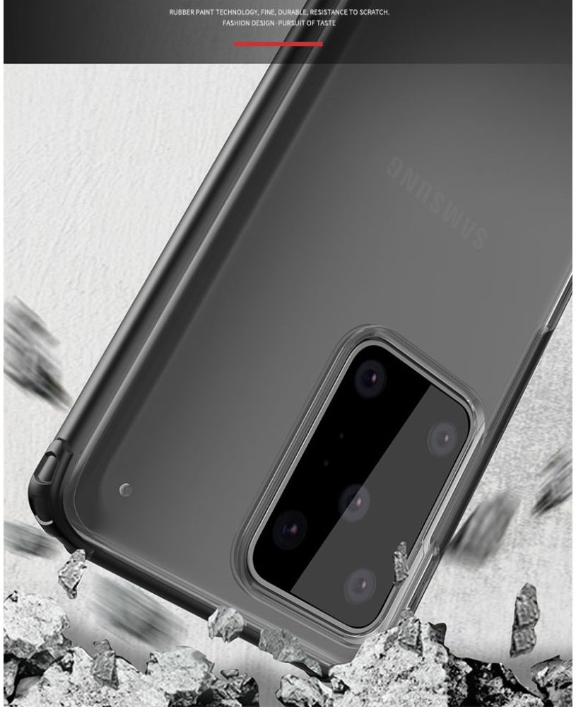 Samsung Galaxy S20 Ultra Hoesje Slim Fit Hybride Transparant/Blauw afbeelding 5