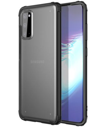 Samsung Galaxy S20 Hoesje Slim Fit Hybride Transparant/Zwart Hoesjes