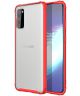 Samsung Galaxy S20 Hoesje Slim Fit Hybride Transparant/Rood