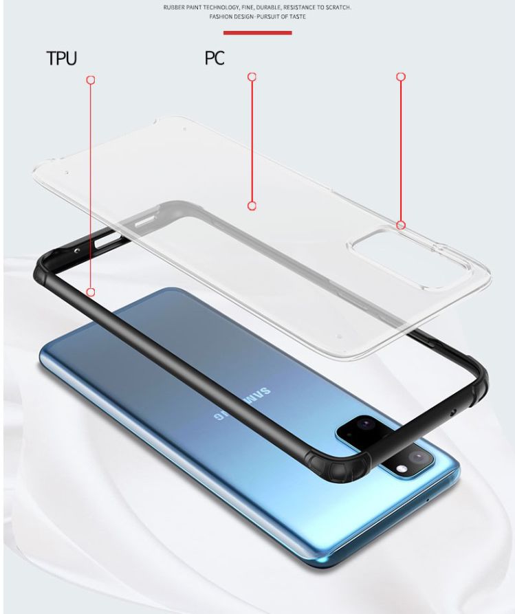 Samsung Galaxy S20 Hoesje Slim Fit Hybride Transparant/Groen afbeelding 4