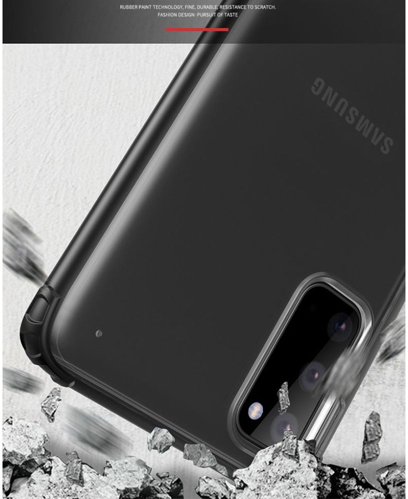 Samsung Galaxy S20 Hoesje Slim Fit Hybride Transparant/Groen afbeelding 6