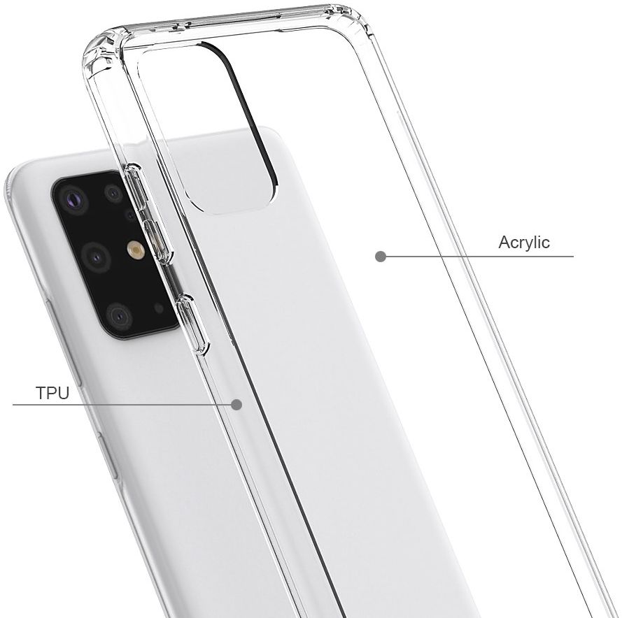 Samsung Galaxy S20 Plus Hoesje Antikras Hybride Transparant afbeelding 2