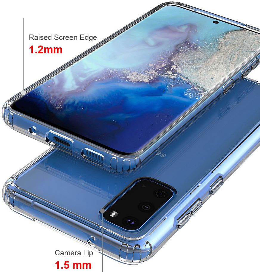 Samsung Galaxy S20 Hoesje Shock Proof Hybride Back Cover Transparant afbeelding 5