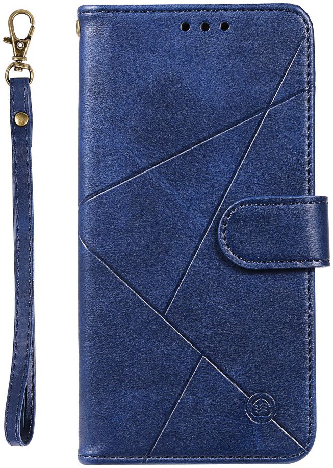 Samsung Galaxy S20 Hoesje Wallet Book Case Voor Pasjes Lines Blauw afbeelding 3